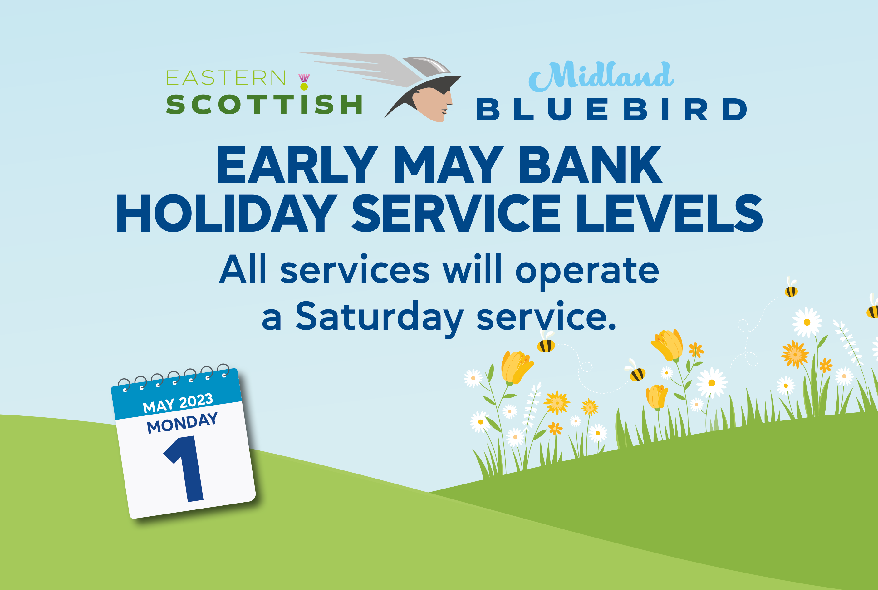 Early May Bank Holiday Service Levels Midland Bluebird